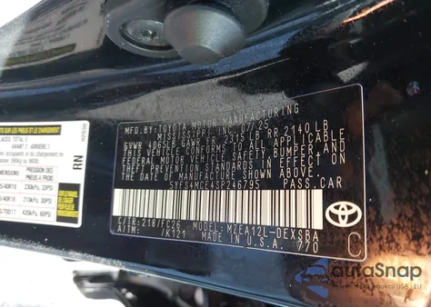 2025 Toyota Corolla Se из США, поврежденный, VIN 5YFS4MCE4SP246795